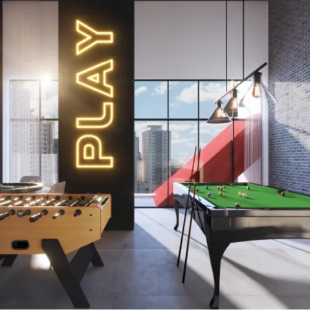 Indoor games zone in premium villas for sale in Akkarai